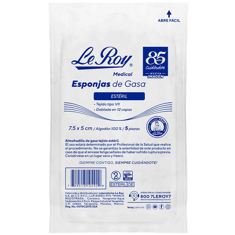 Gauze sponge / swab 7.5 × 5 cm